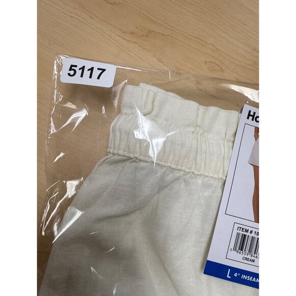 Hang Ten Women’s Cream Drawstring Shorts With Pockets Size L - New - Picture 9 of 10